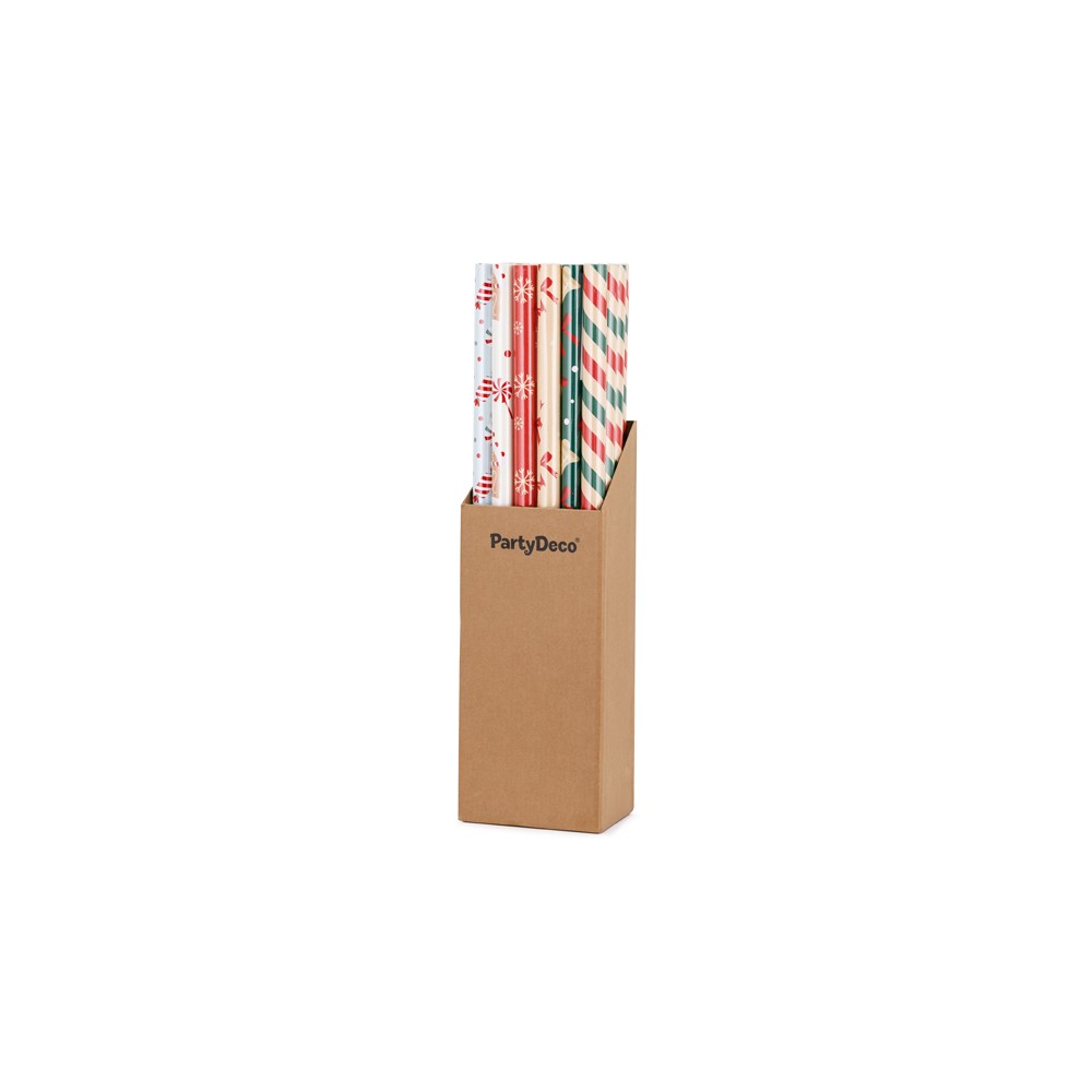Set de papiers cadeau, 70x200 cm, mix de motifs