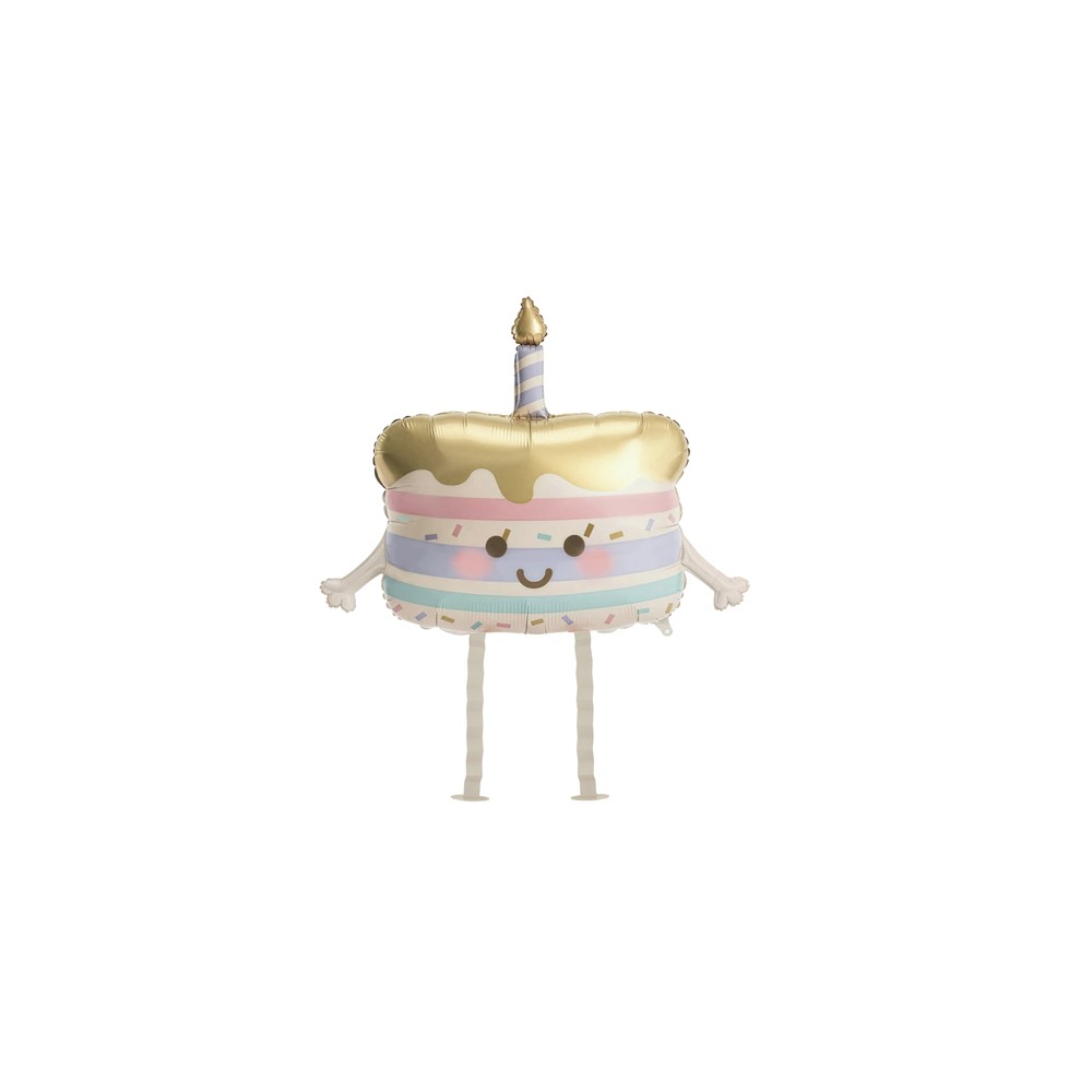 Ballon aluminium marchant Gâteau, 67x57 cm, beige