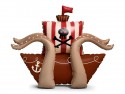 Ballon aluminium Bateau pirate debout, 120x91 cm, marron