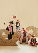 Ballon aluminium Bateau pirate debout, 120x91 cm, marron
