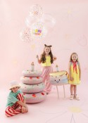 Ballon aluminium Gâteau debout, 72x89 cm, rose