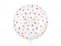 Ballon aluminium Bubble Points, 60 cm, transparent