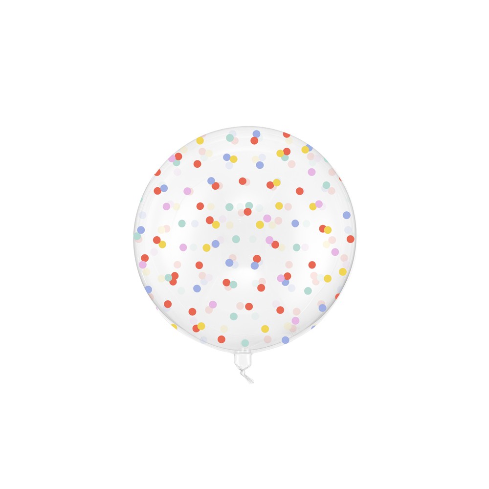Ballon aluminium Bubble Points, 60 cm, transparent