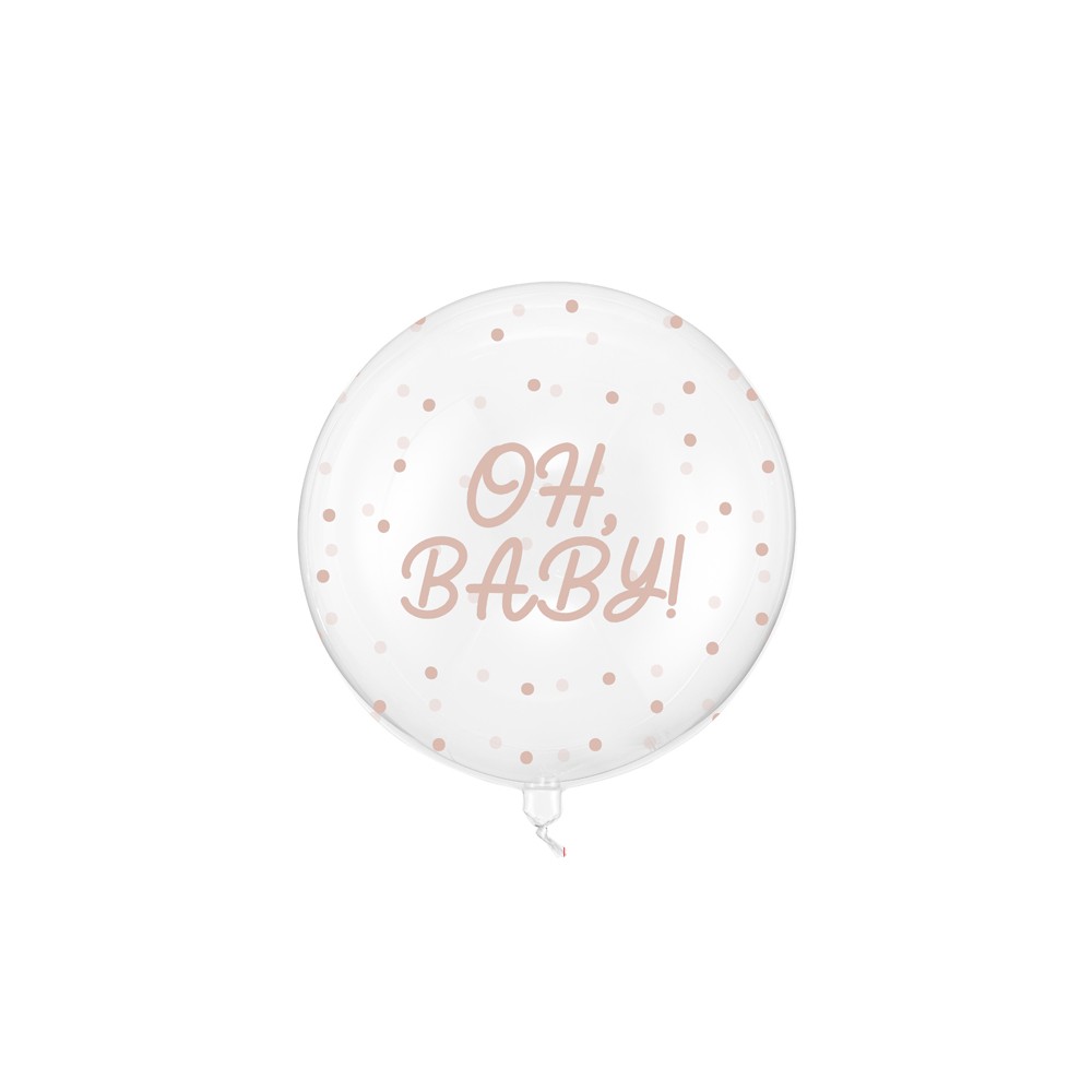 Ballon aluminium Bubble Oh baby, 60 cm, transparent