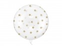 Ballon aluminium Bubble Étoiles, 60 cm, transparent