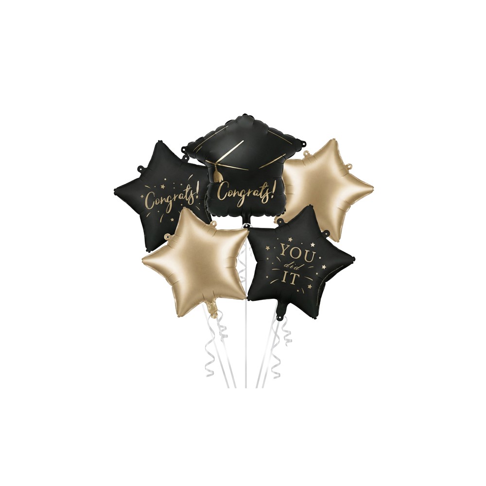 Lot de ballons aluminium Congrats, mix