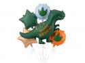 Lot de ballons aluminium Dinosaure Happy Birthday, mix