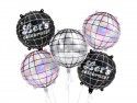 Lot de ballons aluminium Boules Disco, 35 cm, mix