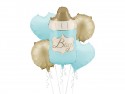 Lot de ballons aluminium Biberon Boy, bleu