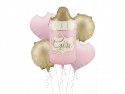 Lot de ballons aluminium Biberon Girl, rose