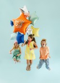 Lot de ballons aluminium Étoiles Happy Birthday, mix