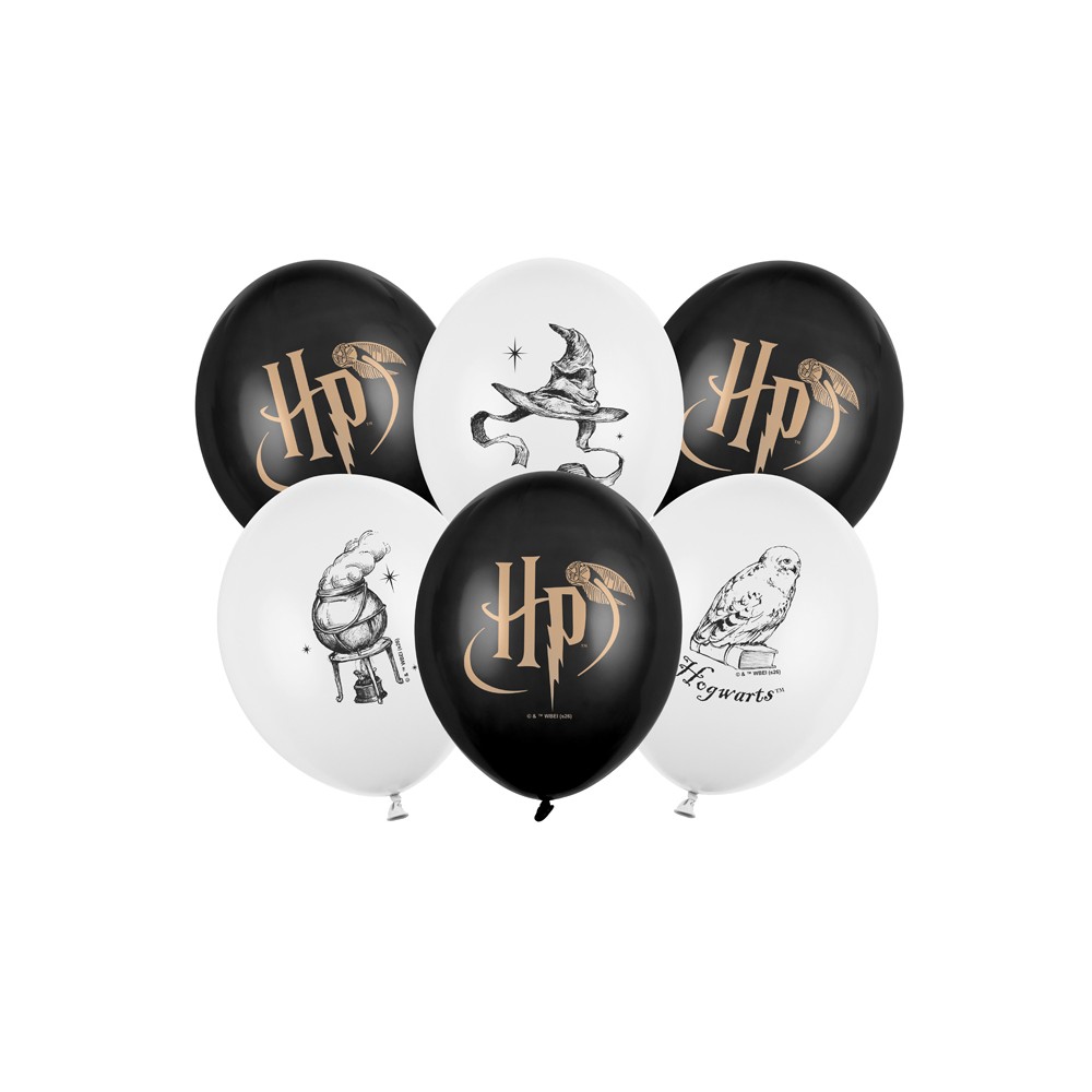 Ballons Strong Harry Potter avec impression, blanc-noir