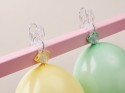Clips pour ballons, 4x8,5 cm, transparent