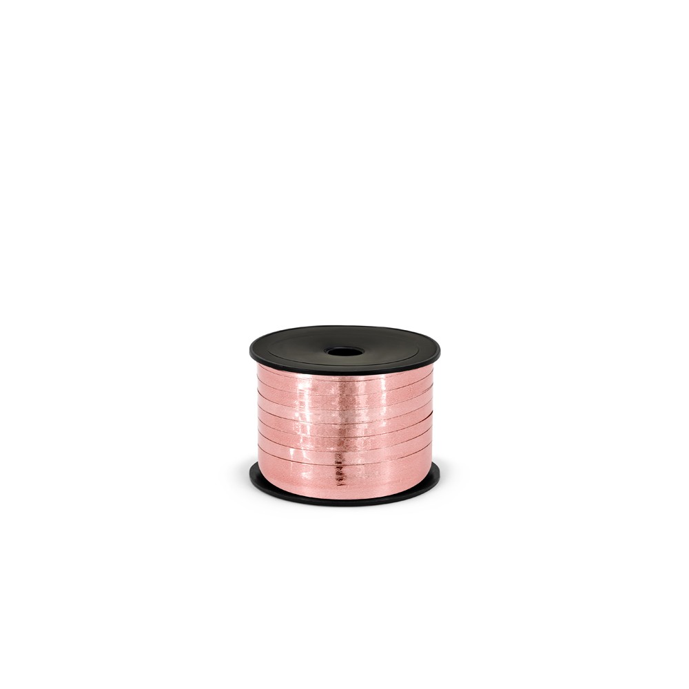Ruban plastique métallisé, 5 mm/25m, or rose