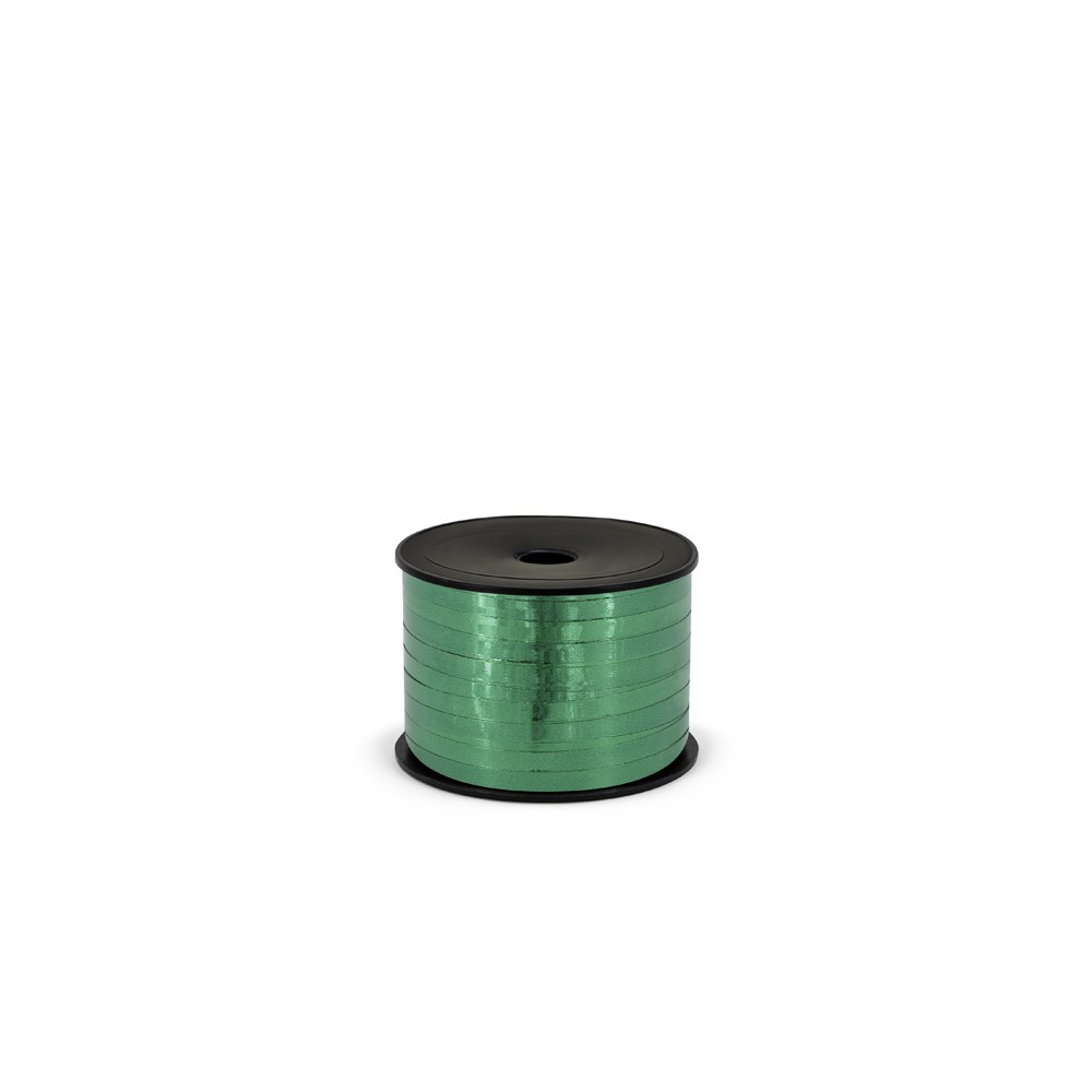 Ruban plastique métallisé, 5 mm/90m, vert foncé