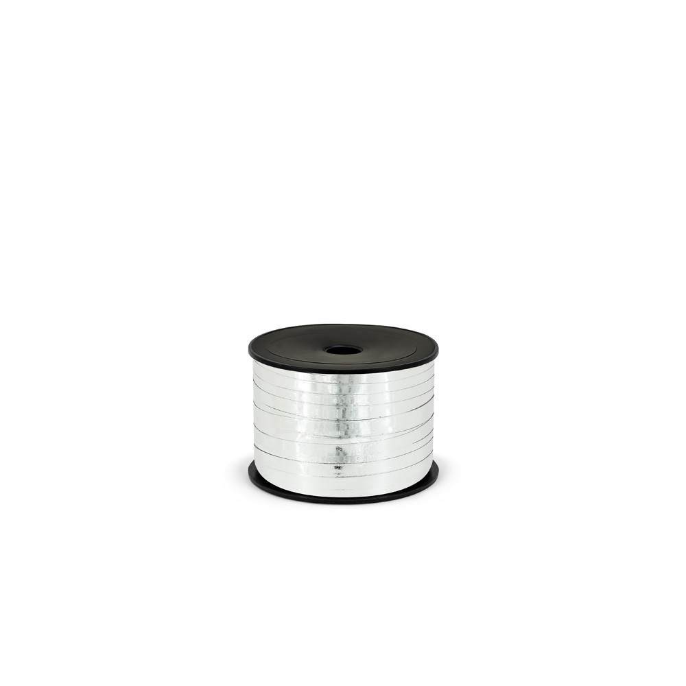 Ruban plastique métallisé, 5 mm/90m, argent