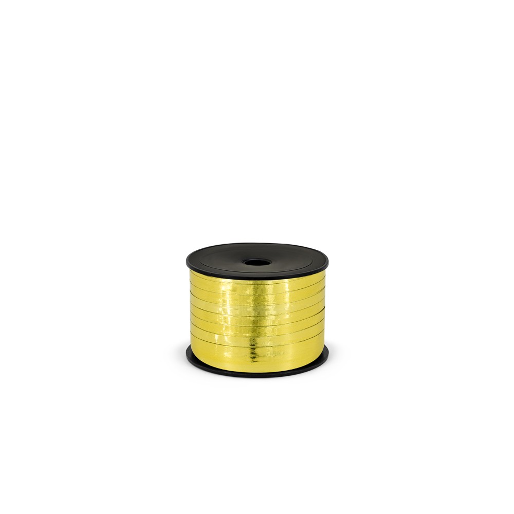 Ruban plastique métallisé, 5 mm/90m, or