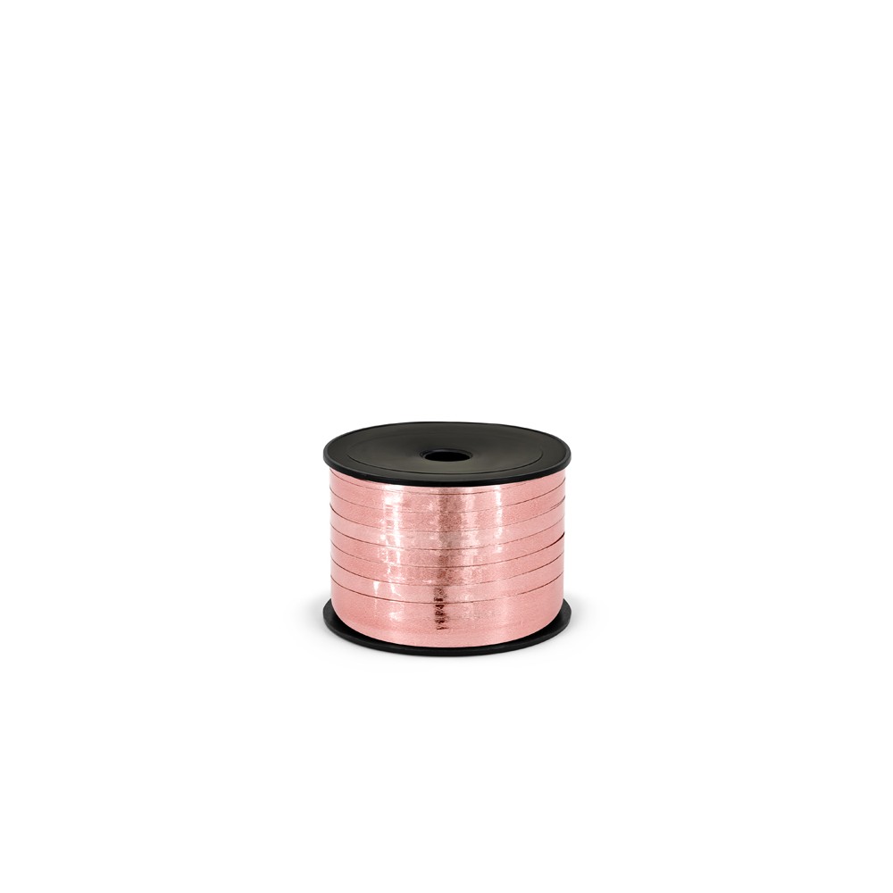Ruban plastique métallisé, 5 mm/90m, or rose
