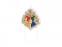 Bougie d’anniversaire Harry Potter blason de Poudlard, 6.7x7.4 cm, beige