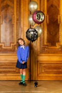 Ballon aluminium Harry Potter Quai 9 3/4, 35 cm, bordeaux-beige