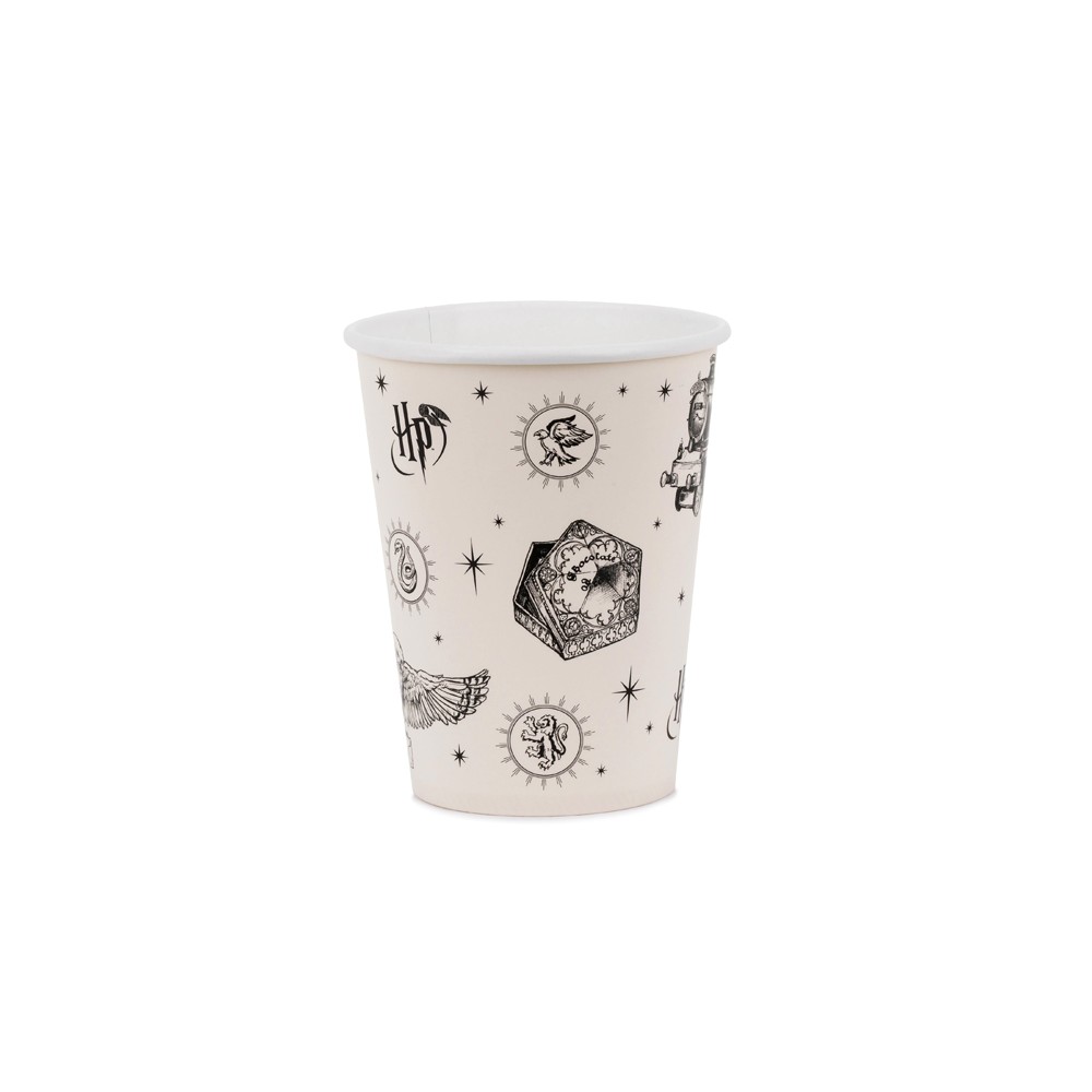 Gobelets en papier Harry Potter, 250 ml, beiges