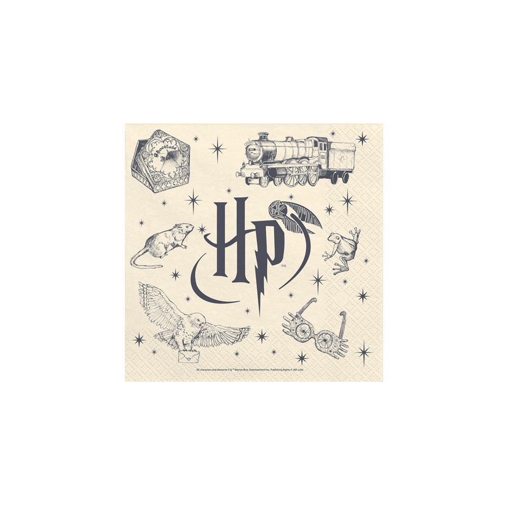 Serviettes Harry Potter, 33x33 cm, beiges