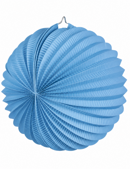 Lampion rond bleu ciel – 20 cm