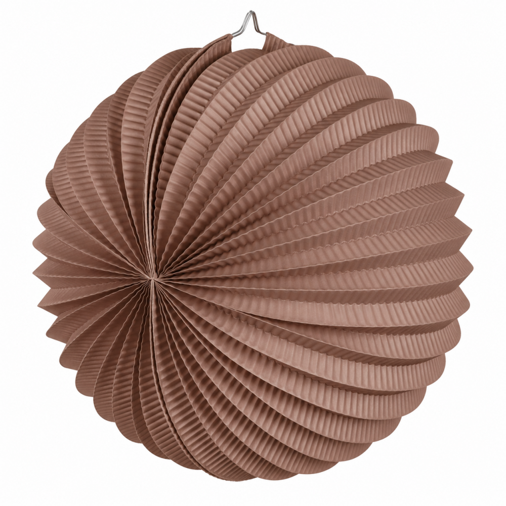 Lampion rond marron glacé – 20 cm