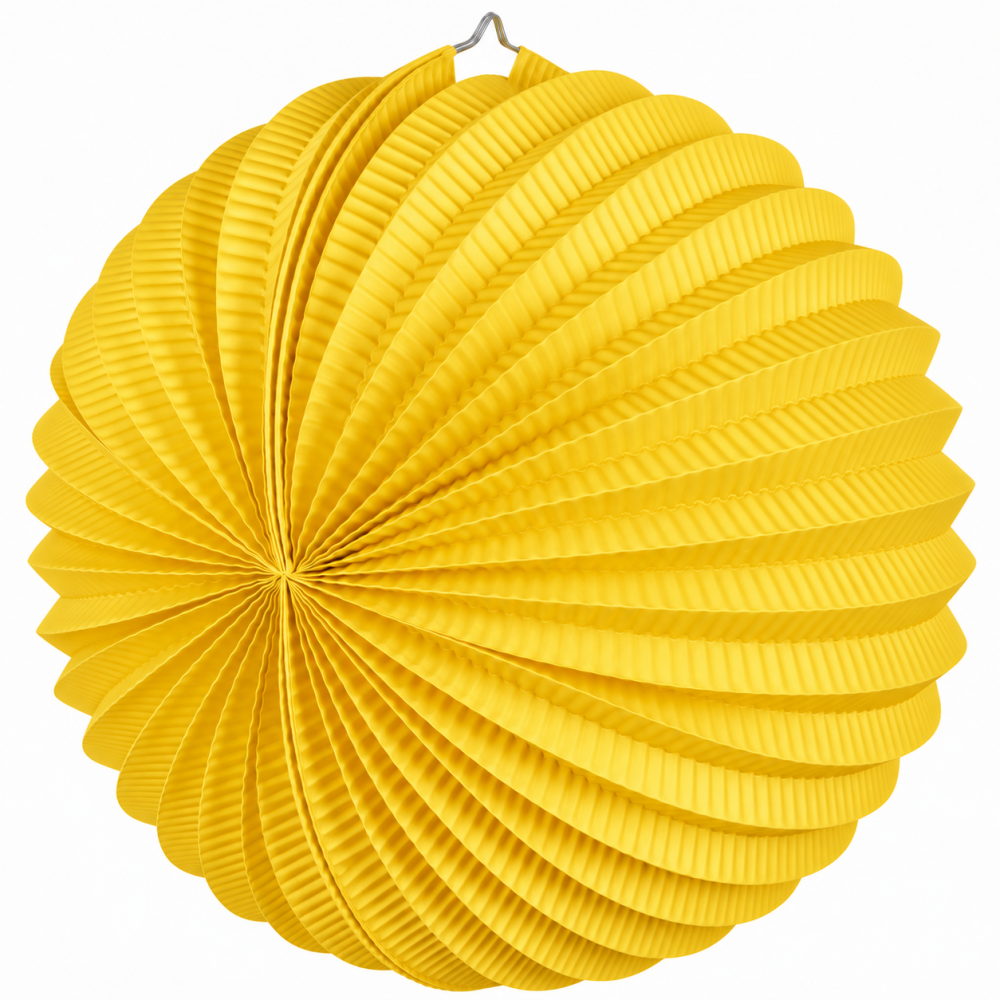Lampion rond jaune – 30 cm