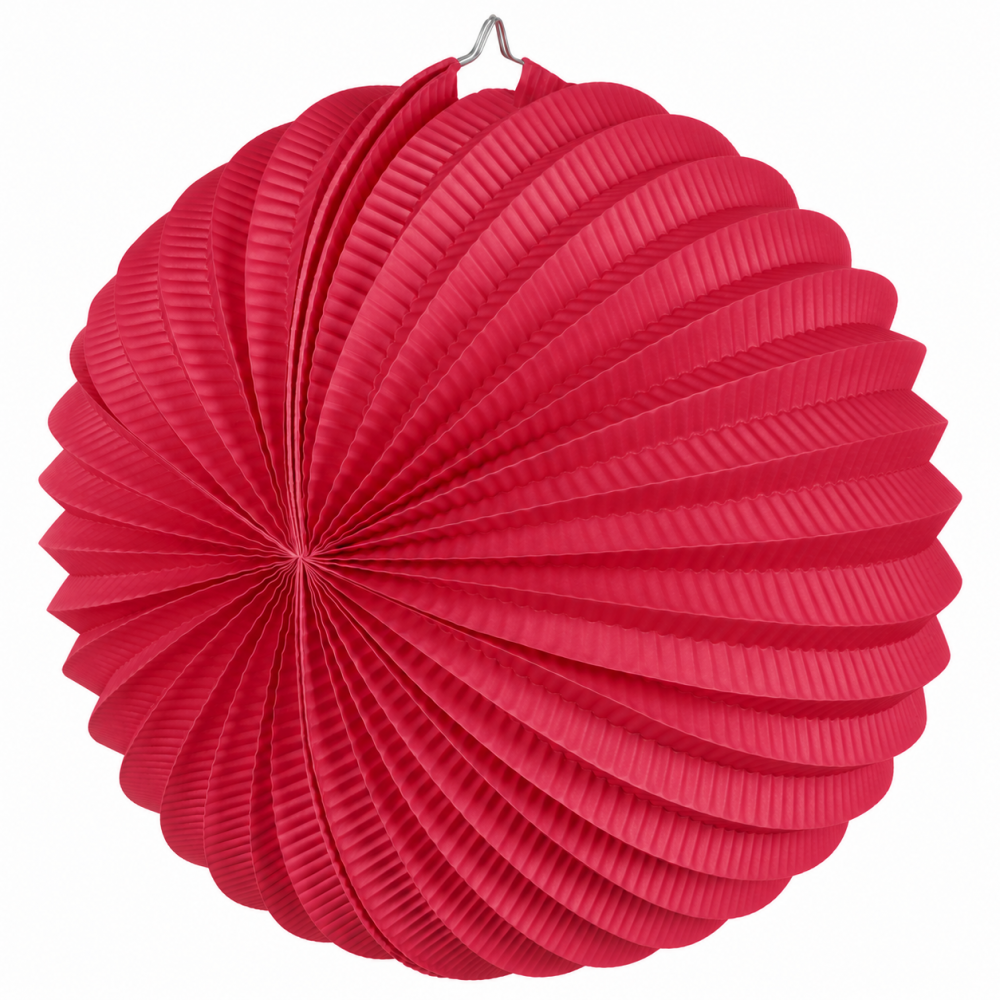 Lampion rond rouge framboise – 30 cm