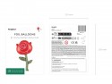 Ballon aluminium Rose, 20x41.5 cm, rouge