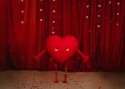 Ballon aluminium marcheur Cœur, 98x51 cm, rouge