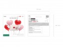 Set de ballons aluminium Lettre avec cœurs, mix