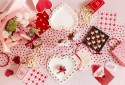 Serviettes I love you, 33x33 cm, roses