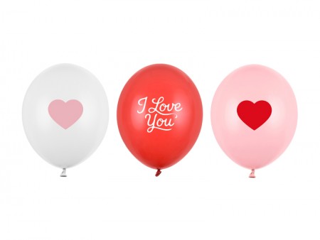 Ballons 30cm, I love you, mix