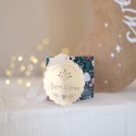 Chaussette de Noël Sweetie en jute avec coffret de thé et boule personnalisée