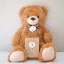 Calendrier de l’Avent personnalisé avec ours en peluche XXL de 90 cm et boîte réutilisable, vue d’ensemble