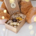 Calendrier de l’Avent personnalisé avec ours en peluche XXL de 90 cm et boîte réutilisable, vue d’ensemble