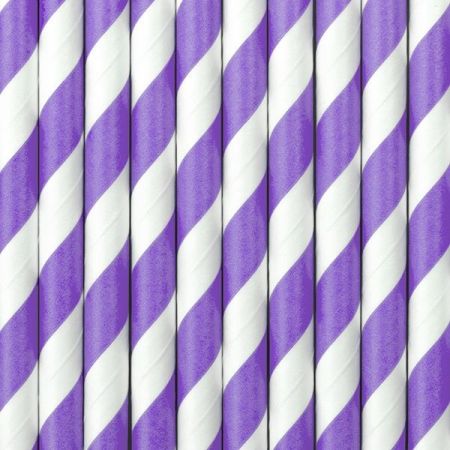10 pailles mauves
