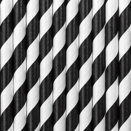 10 pailles rayures noires