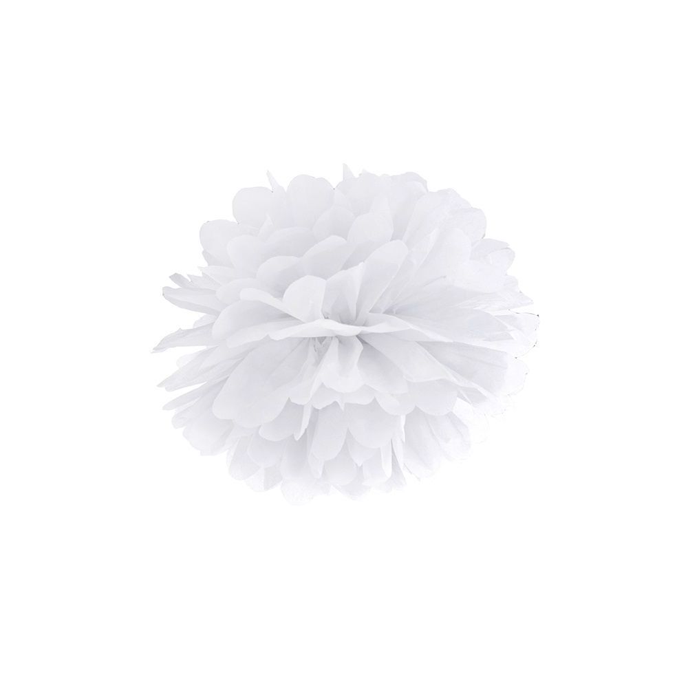 Pompon blanc - 35 cm