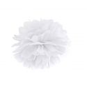 Pompon en papier blanc - 25cm