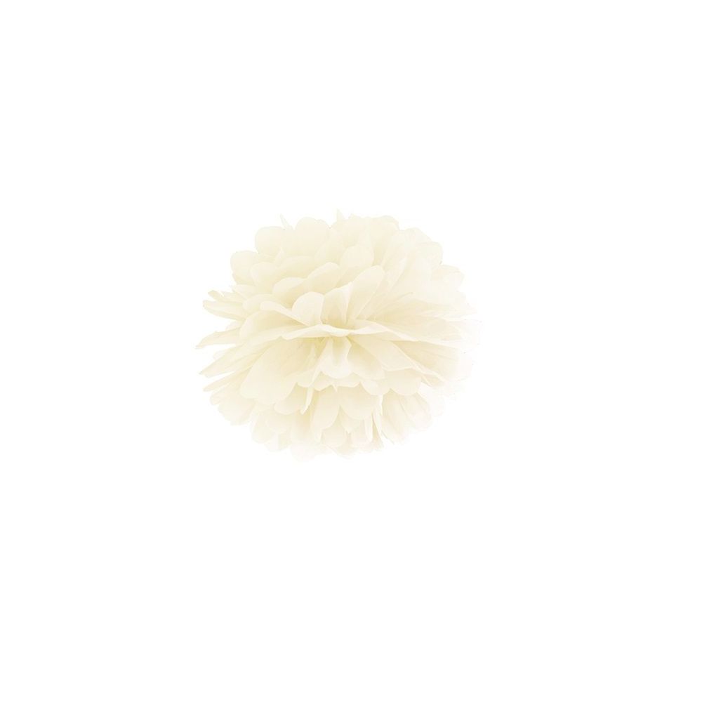 Pompon en papier crème - 25cm