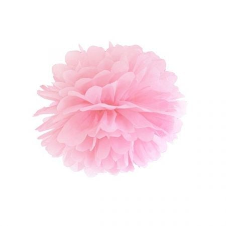Pompon en papier rose - 25cm