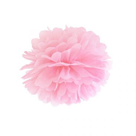 Pompon en papier rose - 25cm