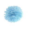 Pompon en papier bleu ciel - 25cm