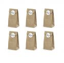 6 sachets kraft