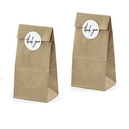 6 sachets kraft