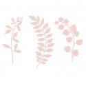9 branches roses en papier