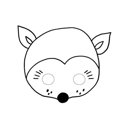 Masques enfants animaux des bois